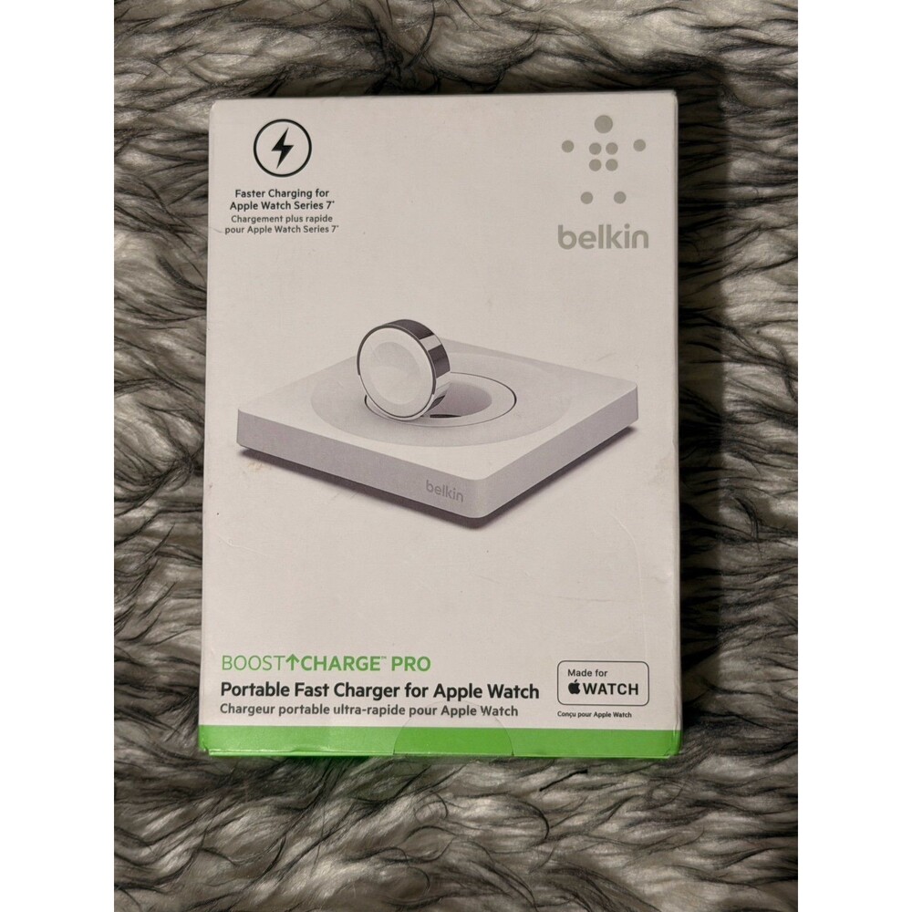 Belkin Boostcharge Pro Portable Wireless Fast Charger For Apple Watch White